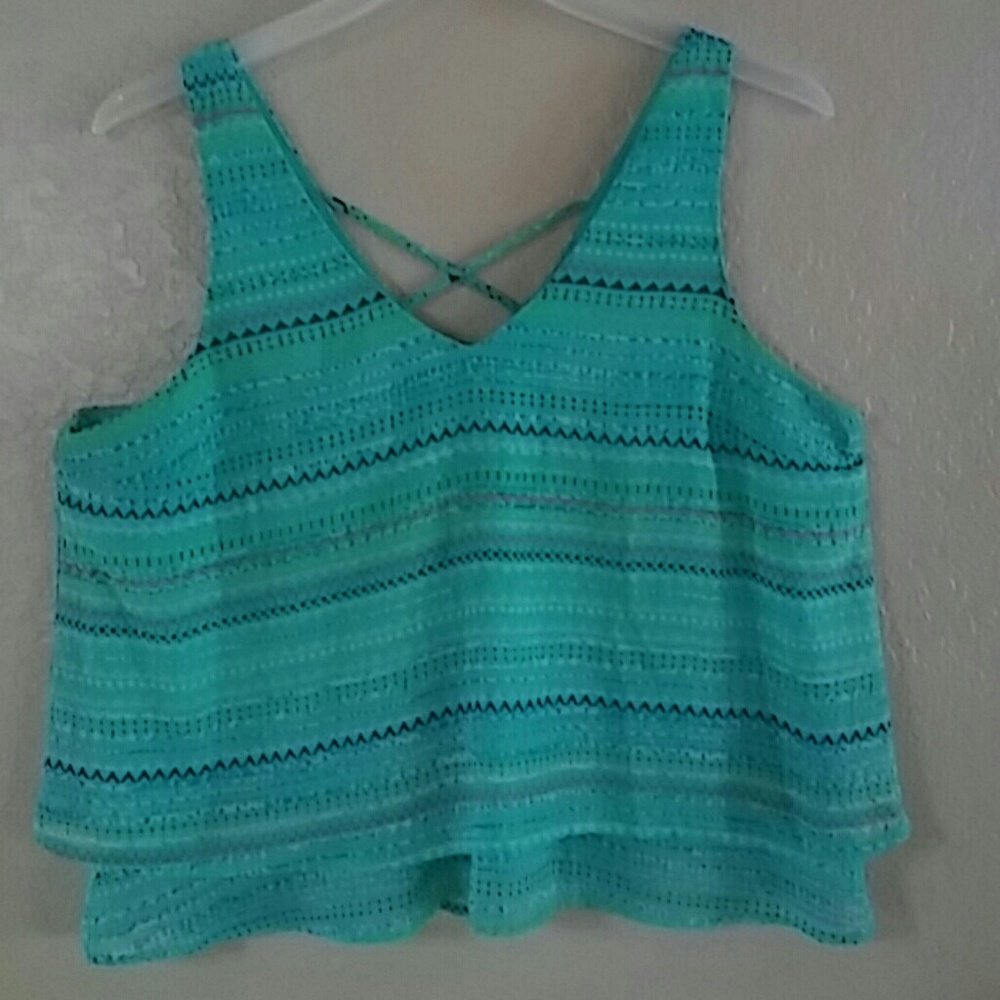 Junior's Candie's Mint pattern top